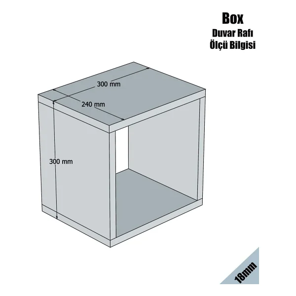 Variant Box Duvar Rafı (Krem) - Görsel 4