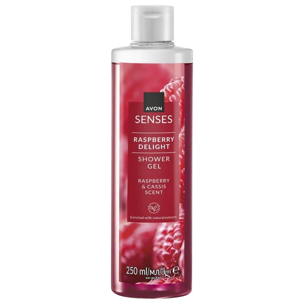 Avon Senses Raspberry Delight Frambuaz ve Frenk Üzümü 250 ml 3 Adet Duş Jeli - Görsel 5
