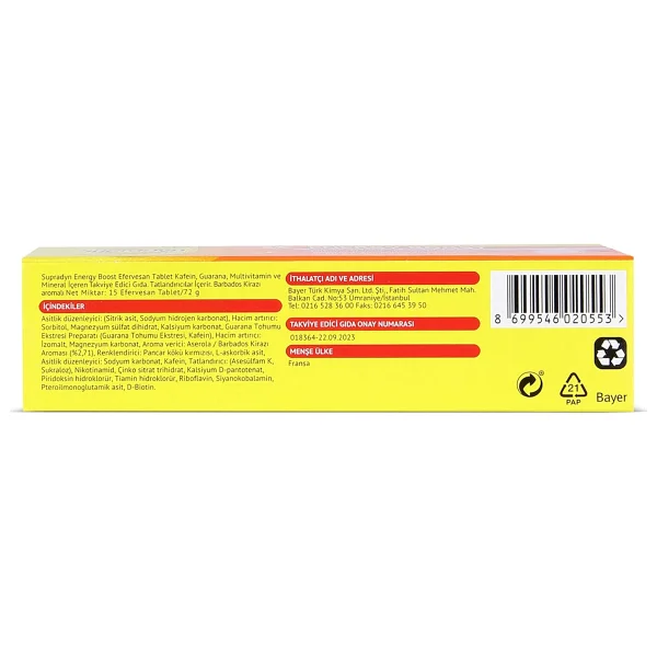 Supradyn Energy Boost 15 Efervesan Tablet - Görsel 7