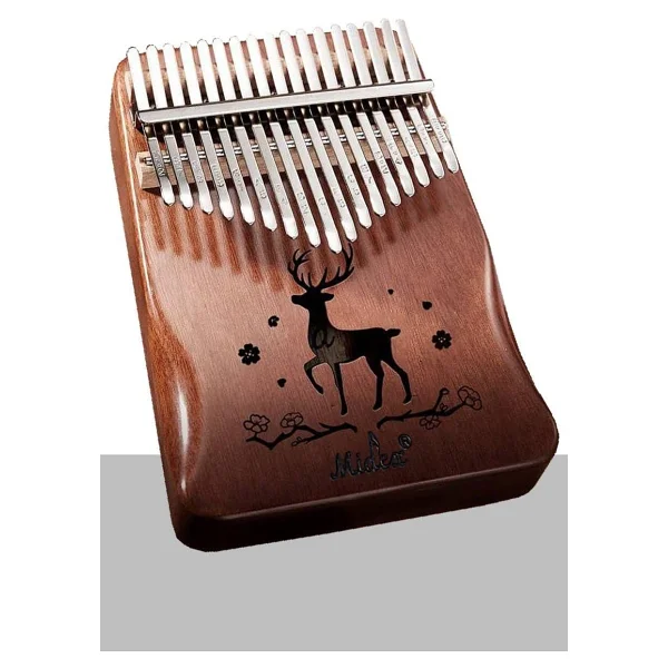 Midex KLX-520 Hakiki Ağaç Geyik Desenli 17 Tuşlu Kalimba Set - Görsel 3