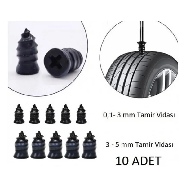 Safestore Lastik Tamir Kiti Kauçuk Vida Seti - Görsel 2