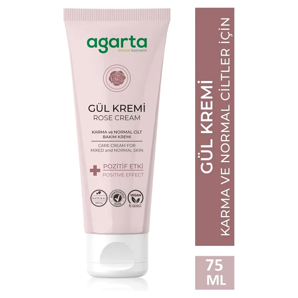 Agarta Doğal Gül Kremi 75 ml Nemlendirici - Görsel 2