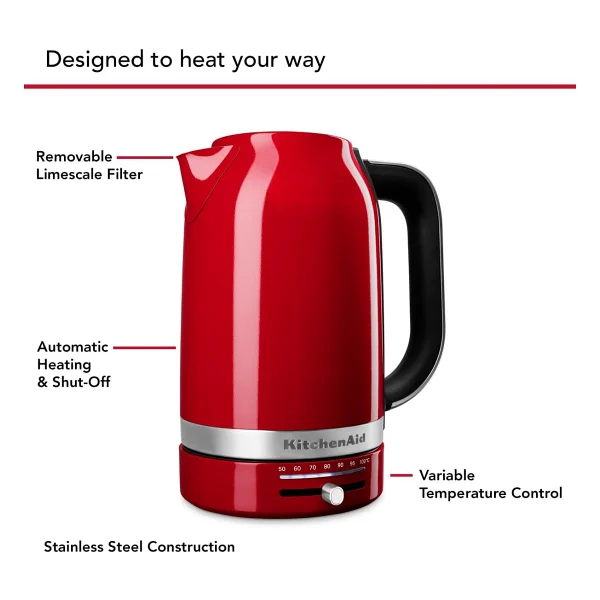 KitchenAid 5KEK1701EER 2400 W Empire Red 1.7 lt Kettle - Görsel 3