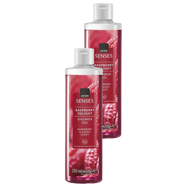 Avon Senses Raspberry Delight Frambuaz ve Frenk Üzümü 250 ml 3 Adet Duş Jeli - Görsel 6