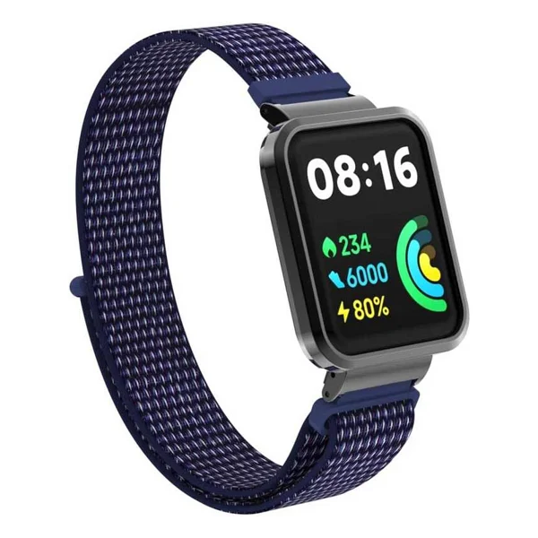 Microsonic Xiaomi Redmi Watch 2 Lite Koyu Pembe Woven Spor Kordon - Görsel 10