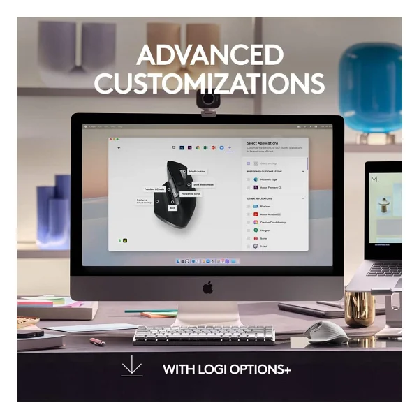 Logitech Mx Master 3S For Mac 910-006571 Siyah Şarjlı Sessiz Lazer Kablosuz Mouse - Görsel 9
