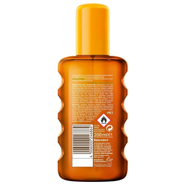 Nivea Sun Karoten Yoğun 200 ml 6 Faktör Bronzlaştırıcı Yağ - Görsel 2