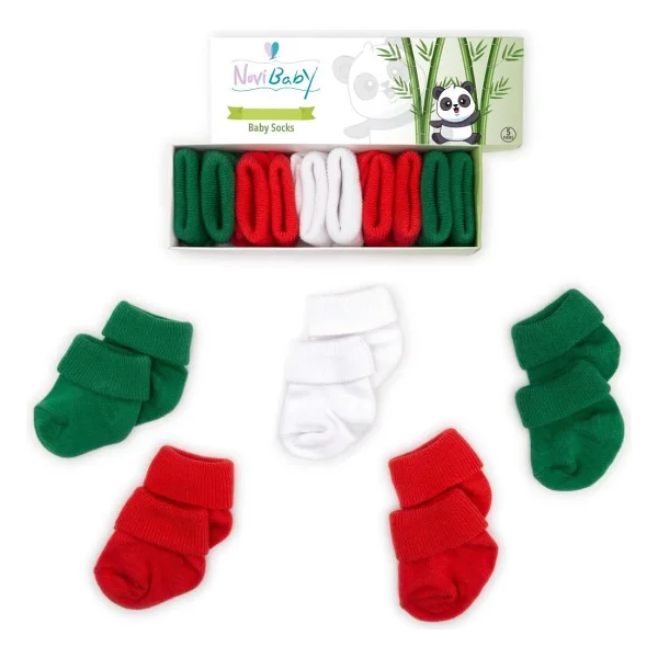 Novibaby 5'li Bambu Yenidoğan Bebek Çorap (Sunshine, 0-6 Ay) - Görsel 6