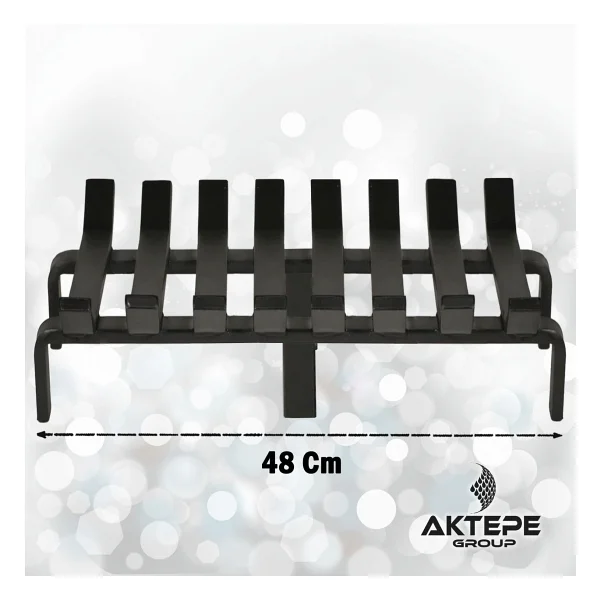 Aktepe Group Şömine Izgarası 8 Çubuklu 48 Cm X 32 Cm Ekstra Dar Gözlü Izgara Siyah - Görsel 3