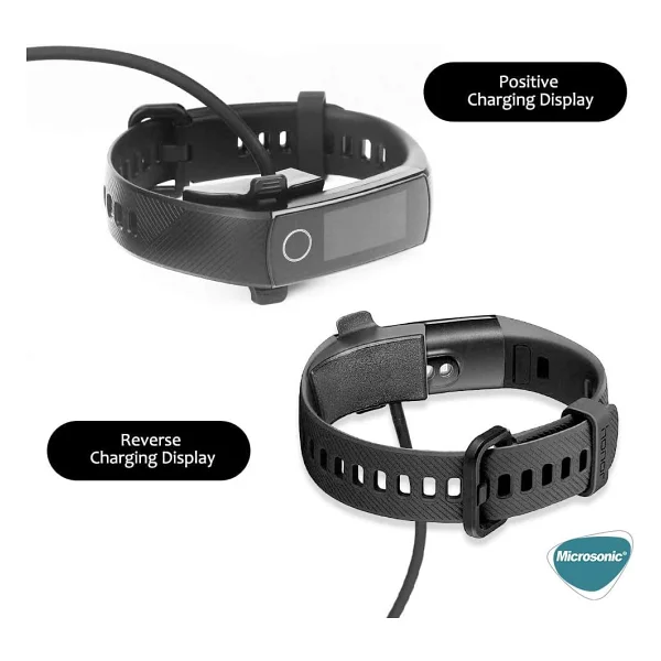 Microsonic Huawei Band 4 Pro için Manyetik USB Şarj Kablosu Siyah [Band 4 Pro ile Uyumlu Şarj Kablosu - Siyah] - Görsel 2