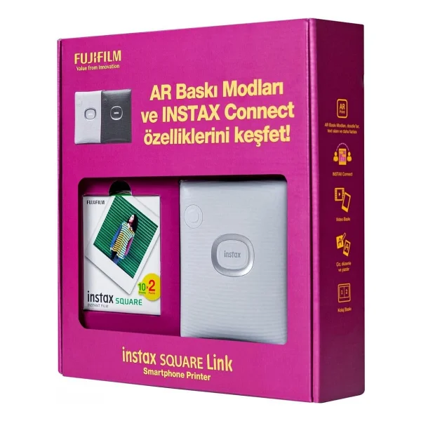 Instax Square Link Beyaz Akıllı Telefon Yazıcısı Bundle Box - Görsel 3