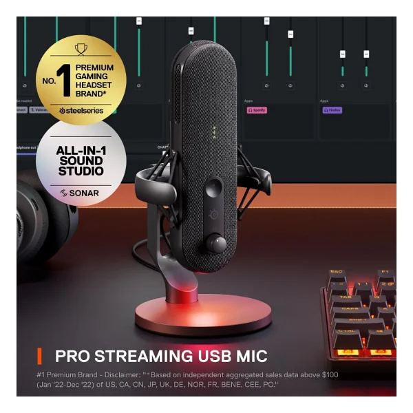 SteelSeries Alias USB-C Condenser Gaming Mikrofon - Görsel 2