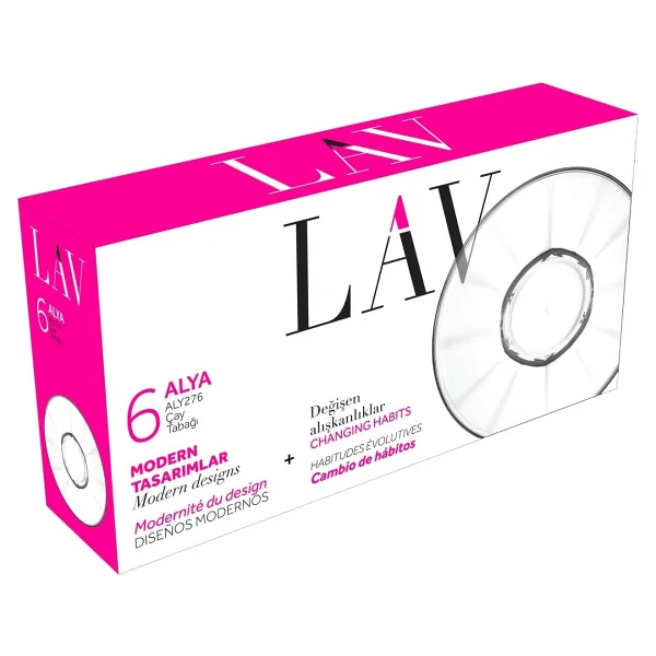 Lav Aly276 Alya 6'lı Çay Tabağı - Görsel 5