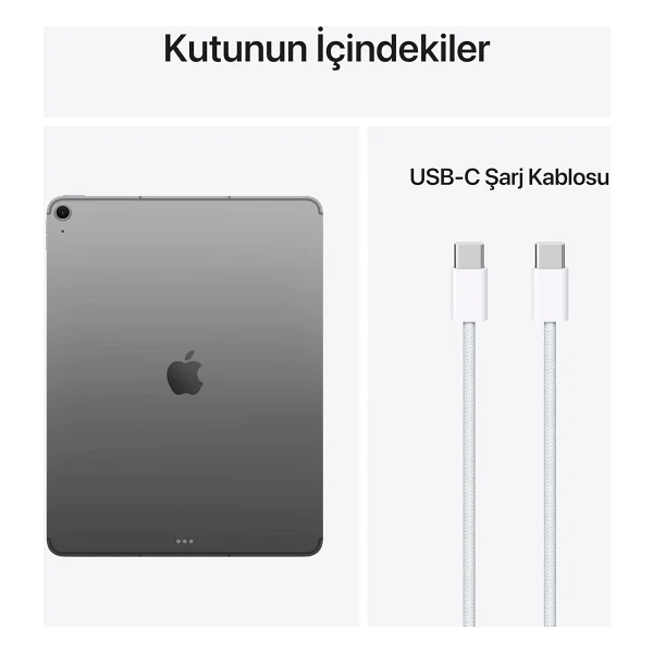 iPad Air M4 Wi-Fi + Cellular 128 GB 13" MH9D4TU/A Uzay Grisi Tablet - Görsel 6