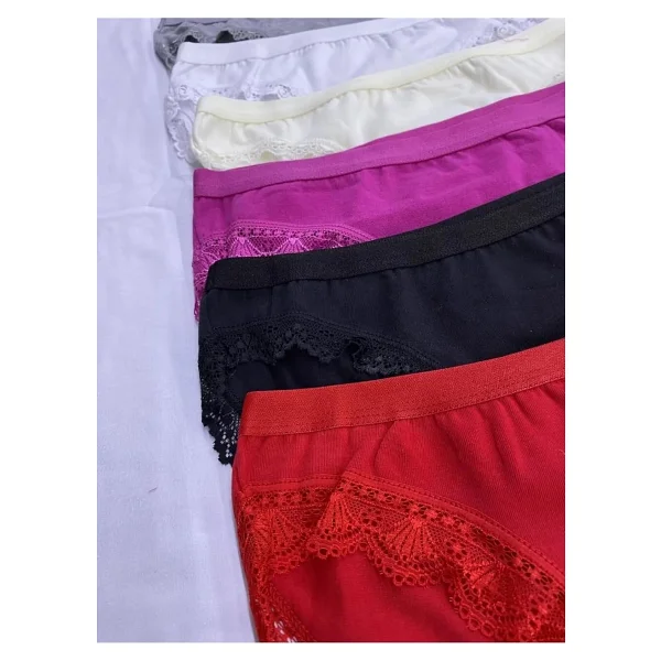 Tutku Kadın Dantelli Çok Renkli Toparlayıcı Külot 6'lı Set - Görsel 2
