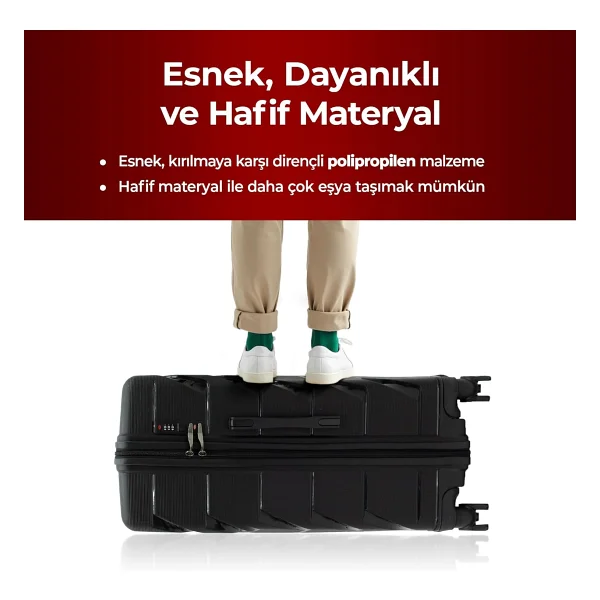 Cotpoly Capella Polipropilen Büyük Boy Valiz - Görsel 4