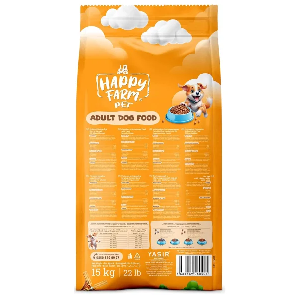 Happy Farm Kuzu Etli 15 kg Yetişkin Köpek Maması - Görsel 4