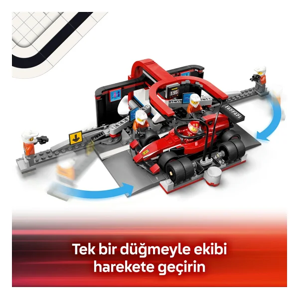 Lego 60443 City Ferrari Arabalı F1 Pit Stop ve Pit Ekibi - Görsel 6