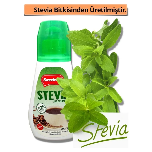 Sweetwell Stevia Sıvı Tatlandırıcı 200 ml - Görsel 7