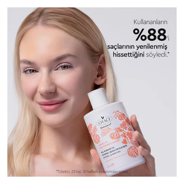 Otacı Balkabağı ve Bitkisel Keratin Onarıcı 375 ml Şampuan - Görsel 4