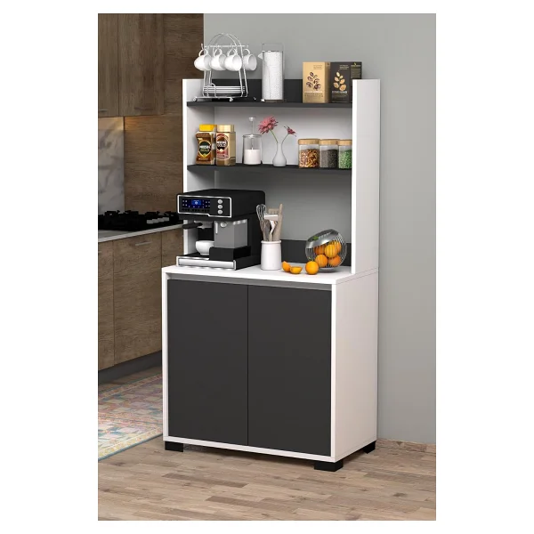 Moonlife Latte Antrasit Kahve Köşesi Dolabı - Görsel 2