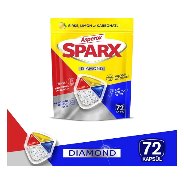 Asperox Sparx Bulaşık Makinesi Tableti 72'li - Görsel 2