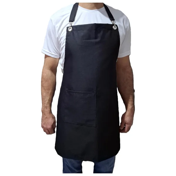 Profesyonel Mutfak Önlüğü,Cepli Ayarlanabilir Askılı belden bağlamalı/Unisex/Kadın/Erkek/Aşçı/Barista/Garson/Restoran/Cafe ve Ev Kullanımı için ideal -Su itici Dayanıklı Kumaş,70x80 cm (Lacivert) - Görsel 5