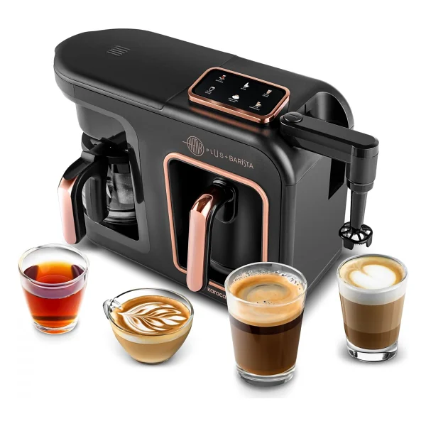 Karaca Hatır Plus Barista 6in1 Black Copper Latte Cappuccino ve Közde Türk Kahve Makinesi - Görsel 2