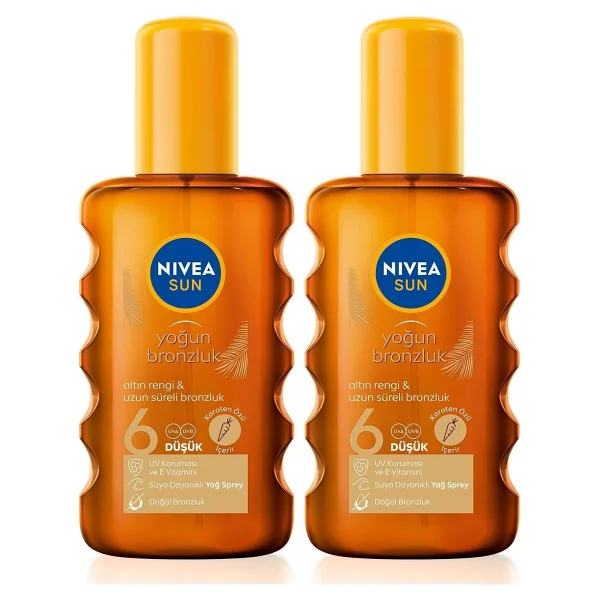 Nivea Sun Karoten Yoğun 200 ml 6 Faktör Bronzlaştırıcı Yağ - Görsel 9
