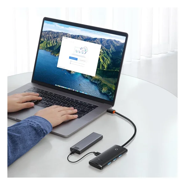 Baseus Lite 4in1 Multifonksiyonel USB-A Hub Dock Station - Görsel 6