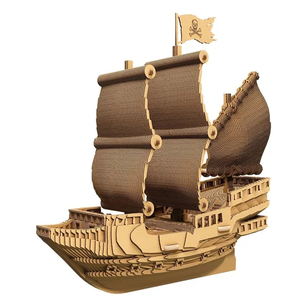Cartonic Pirate Ship 3D Puzzle - Görsel 2