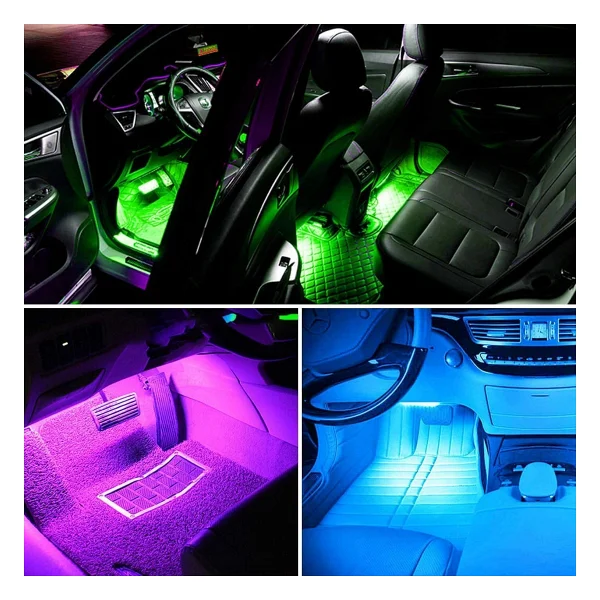 Araç Içi Sese Duyarlı Ayak Altı Led Aydınlatma Kumandalı Rgb - Görsel 8