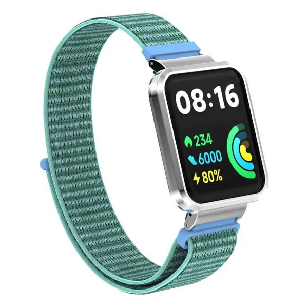 Microsonic Xiaomi Redmi Watch 2 Lite Koyu Pembe Woven Spor Kordon - Görsel 7