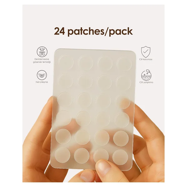 StopEver Clearly Spot Patch, Sivilce Karşıtı Şeffaf Plaster 2'li Paket Ultra İnce, Hidrokolloid + Niacinamide + Salicylic Asit İçerikli Akne Karşıtı Yüz Bandı 48 adet (2 x 24) - Görsel 8
