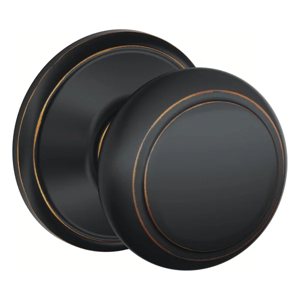 SCHLAGE F51A LAT 716 COL Enlem Kolu Collins Trim Anahtarlı Giriş Kilidi, Eskitilmiş Bronz - Görsel 7