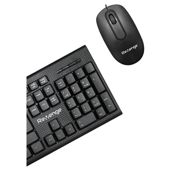 Revenge Deskmate+ Siyah Türkçe Q Ev Ofis Kullanımına Uygun USB Kablolu Klavye ve Mouse Seti - Görsel 2