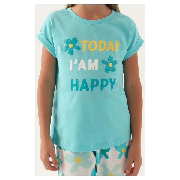 Rolypoly Kız Çocuk Mavi Pijama Takımı - Görsel 4