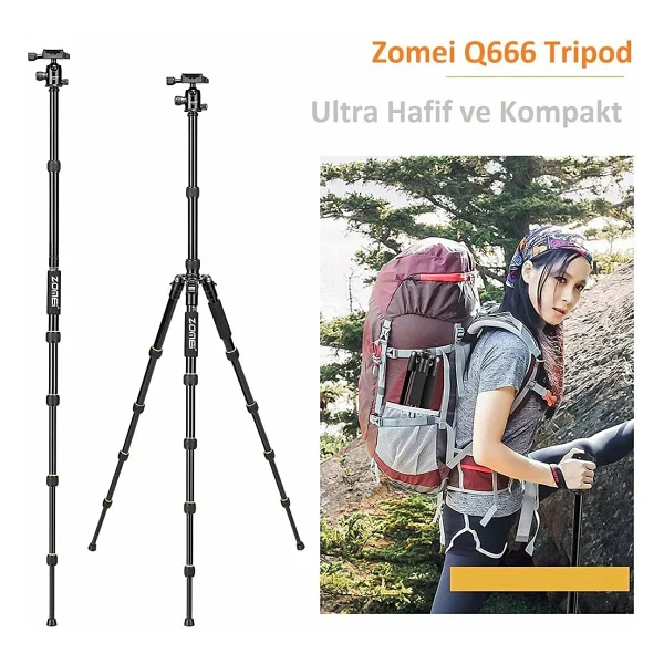 Zomei Q666 Tripod - Görsel 5