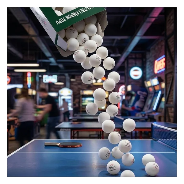 Hsport 3 Yıldız Masa Tenisi Topu +40 Gazlı Yapı Sekme Garantili Profesyonel Pinpon Ping Pong Top 12 Adet (Beyaz) - Görsel 4