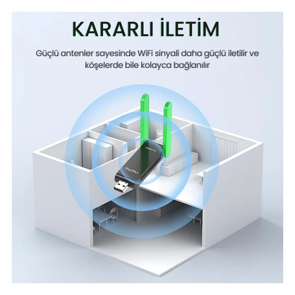 VegGieg K1400 1400 Mbps Kablosuz Ağ Adaptörü - Görsel 4