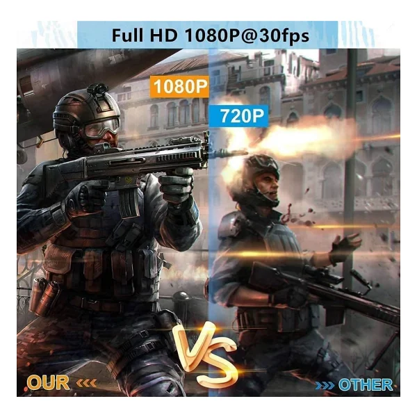 Coverzone Ses Video Yakalama Kartı 1080P 30fps HDMI USB Yakalama Kartları DSLR Video Kamera Oyun - Canlı Akış - Video Konferans - Öğretim için Aksiyon Kamerası ile Kayıt - Görsel 2