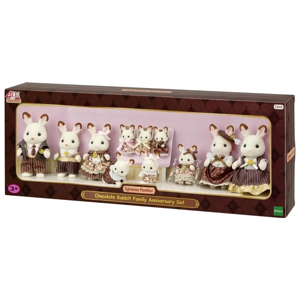 Sylvanian Families Çikolata Kulaklı Tavşan Ailesi Yıl Dönümü Seti 5848 - Görsel 4