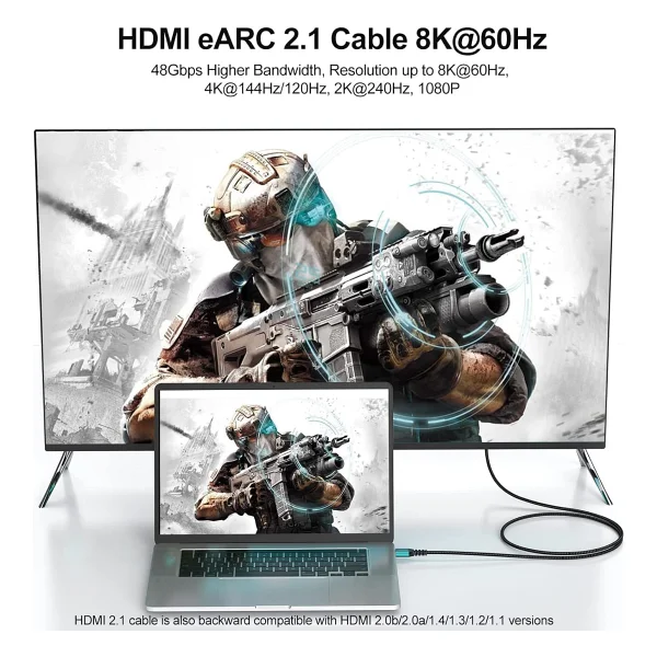 PrimeX PX-8K15 8K 1.5 m HDMI Kablo - Görsel 5