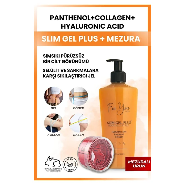 For You Gold Slim Jel Plus-İncelme ve Sıkılaşma Yardımcı, Selülit, Çatlak Karşıtı - Yakıcı Kolajen Slim Jel - Görsel 8