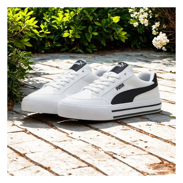 Puma Court Classic Vulc FS 396353-37 Beyaz-Pudra Spor Ayakkabı - Görsel 2