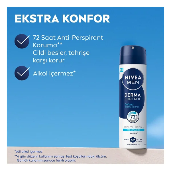 Nivea Men Derma Control Defend 150 ml Erkek Deodorant - Görsel 2