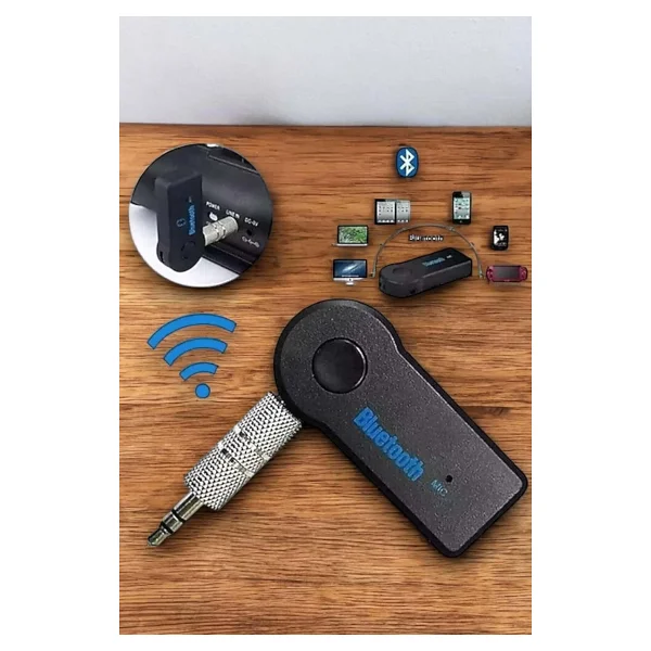 Tüm Araçlara Uyumlu Aux Car Bluetooth Kablosuz Araç Bağlantı Kiti - Görsel 7
