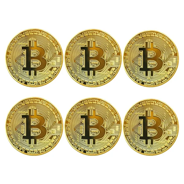 GÜNCELÇARŞI Bitcoin Madeni Hatıra Parası, BTC Altın Rengi Hediye Sikke Para, Kutulu Koleksiyon Parası (10 ADET) - Görsel 8
