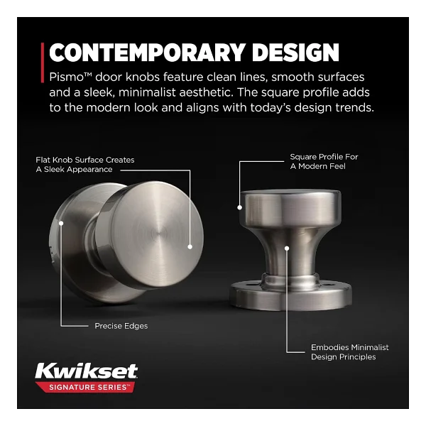 Kwikset 97200-890 Pismo Koridor/Dolap Kapı Tokmağı, Saten Nikel - Görsel 7
