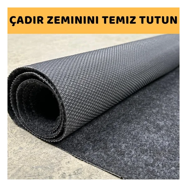 BEYLİNİ Kamp Matı Çadır Halısı Kaymaz Su Geçirmez Zemin Koruyucu Çadır İçi Dışı Kullanıma Uygun - Görsel 4